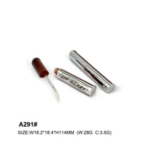 triangular silver lip gloss tube with custom print