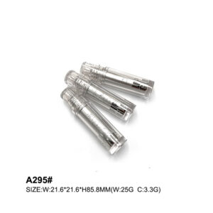 round silver lip gloss tube 