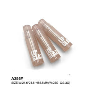 round pink lip gloss tube