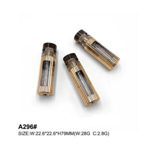 round golden black lip gloss packaging