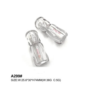 round transparent lip gloss tube