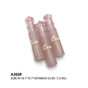 round pink lip gloss tube