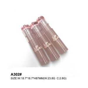 round pink lip gloss tube