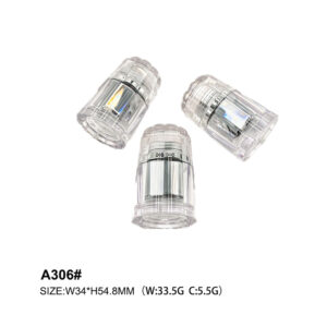 round transparent silver lipstick packaging