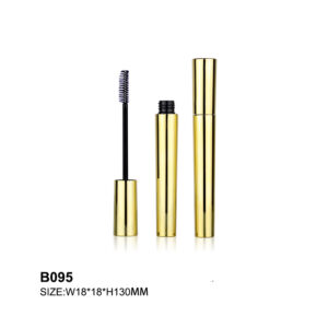 round golden mascara tube packaging