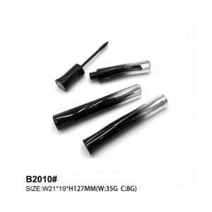 round black gradient silver lip gloss tube