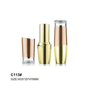 round bronze golden lipstick container