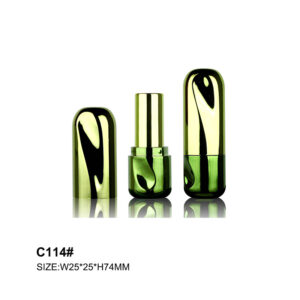 round green golden lipstick packaging