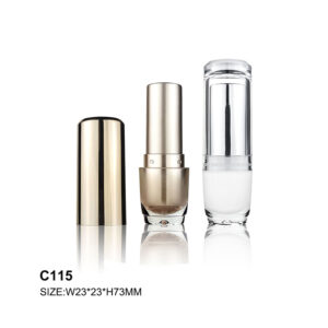 round transparent lipstick tube