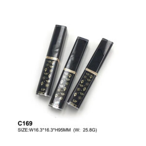 square black lipstick with custom print