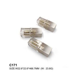 square brown transparent lipstick container