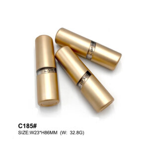 round frosted golden lipstick tube