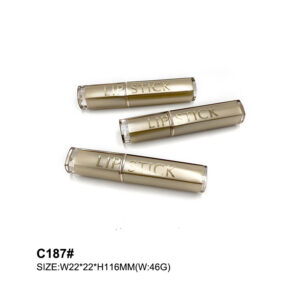 square golden lipstick container