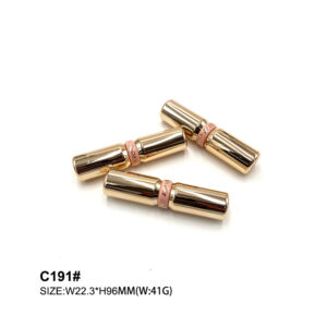 round golden lipstick tubes packaging