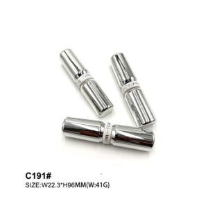 round silver lipstick tube