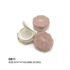 octagonal pink loose powder container