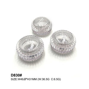 round transparent loose powder container