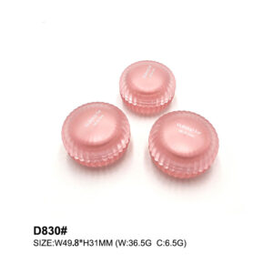 round pink loose powder case