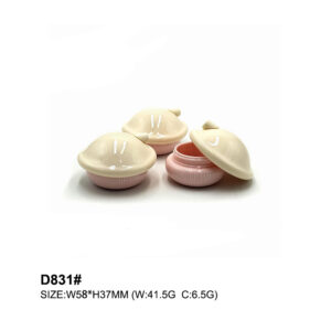 round pink loose powder case