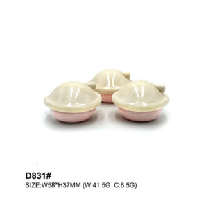 round brown pink loose powder case